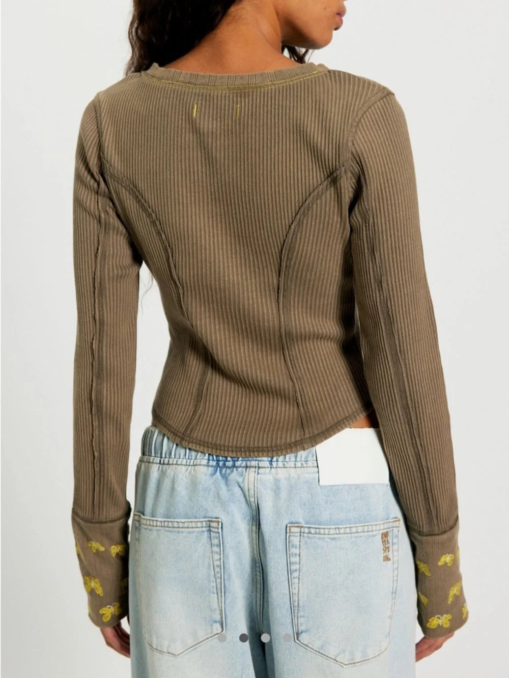Free People Daria Cuff Cardi- Size Small